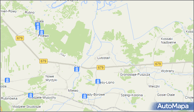 mapa Lutostań, Lutostań na mapie Targeo