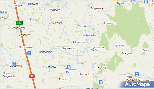 mapa Łychów, Łychów na mapie Targeo