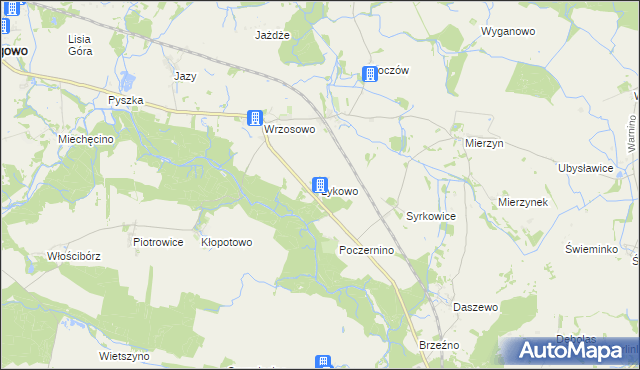 mapa Łykowo, Łykowo na mapie Targeo