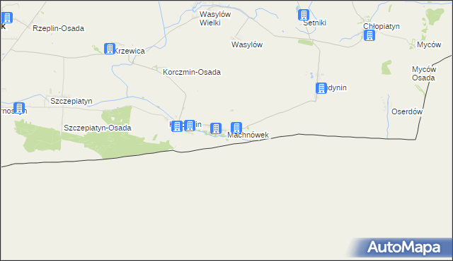 mapa Machnówek, Machnówek na mapie Targeo