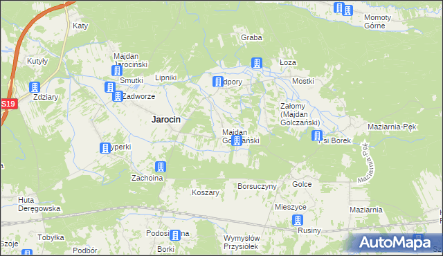 mapa Majdan Golczański, Majdan Golczański na mapie Targeo