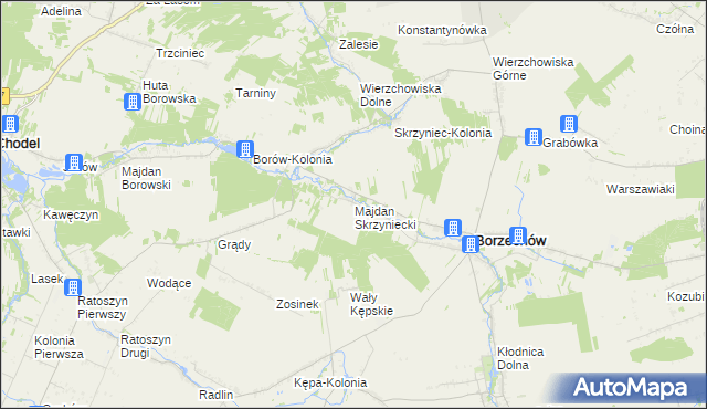 mapa Majdan Skrzyniecki, Majdan Skrzyniecki na mapie Targeo