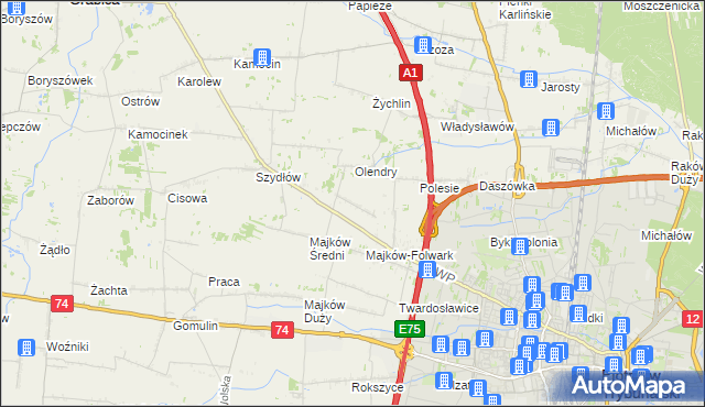 mapa Majków Mały, Majków Mały na mapie Targeo