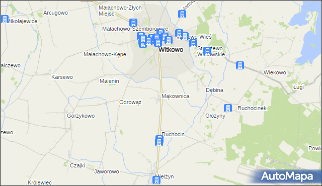 mapa Mąkownica, Mąkownica na mapie Targeo