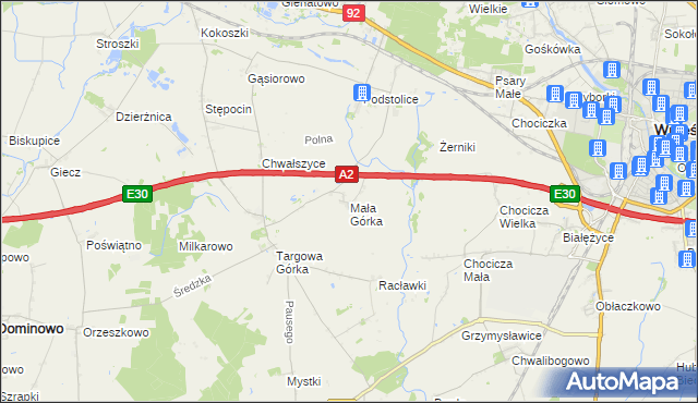 mapa Mała Górka, Mała Górka na mapie Targeo