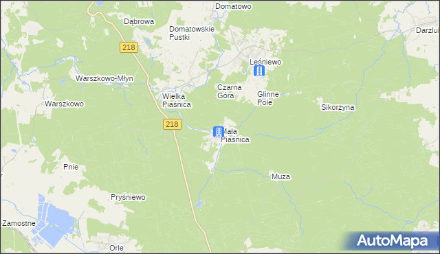 mapa Mała Piaśnica, Mała Piaśnica na mapie Targeo