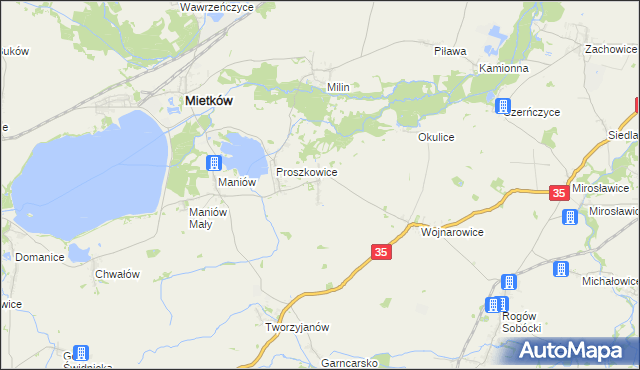 mapa Maniów Wielki, Maniów Wielki na mapie Targeo