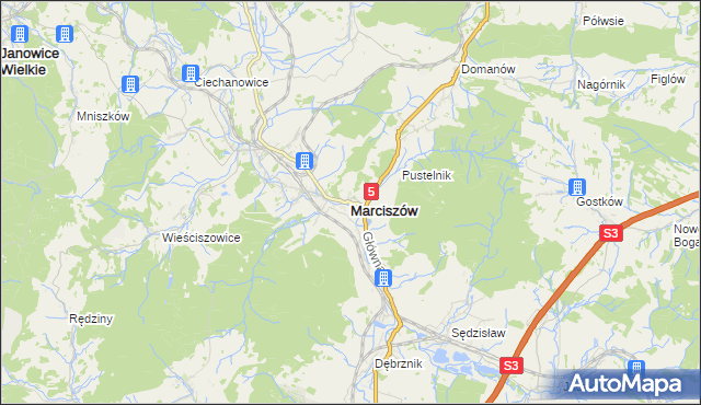 mapa Marciszów, Marciszów na mapie Targeo