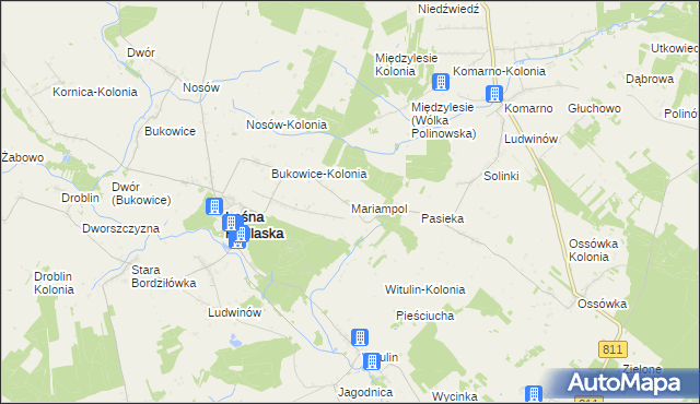 mapa Mariampol gmina Leśna Podlaska, Mariampol gmina Leśna Podlaska na mapie Targeo