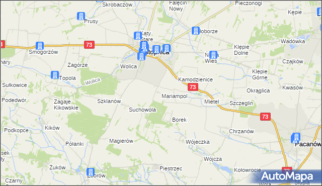 mapa Mariampol gmina Stopnica, Mariampol gmina Stopnica na mapie Targeo