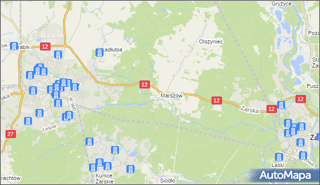 mapa Marszów, Marszów na mapie Targeo