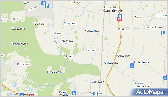 mapa Marzenin gmina Września, Marzenin gmina Września na mapie Targeo