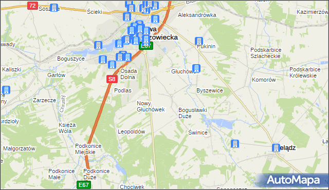 mapa Matyldów gmina Rawa Mazowiecka, Matyldów gmina Rawa Mazowiecka na mapie Targeo