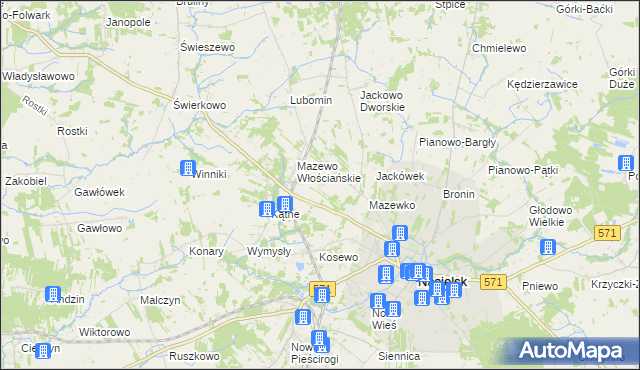 mapa Mazewo Dworskie B, Mazewo Dworskie B na mapie Targeo