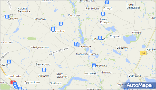 mapa Mazowsze, Mazowsze na mapie Targeo
