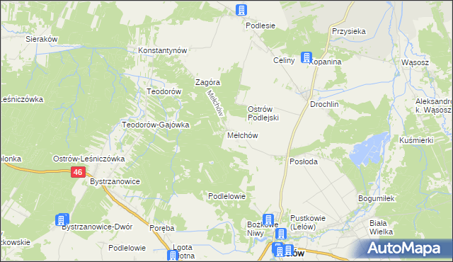 mapa Mełchów, Mełchów na mapie Targeo