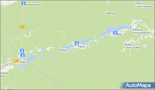mapa Mężyk, Mężyk na mapie Targeo