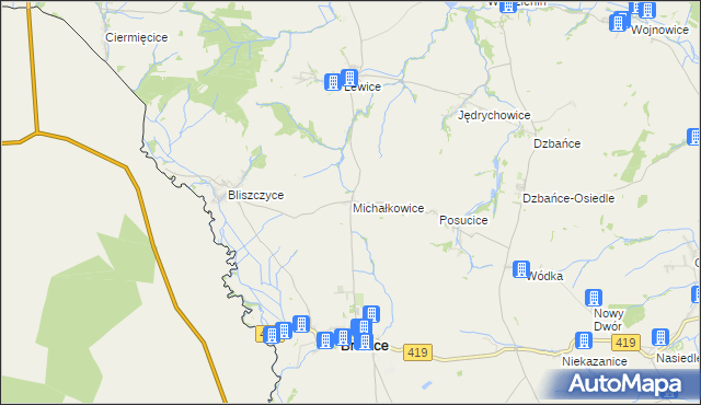 mapa Michałkowice, Michałkowice na mapie Targeo