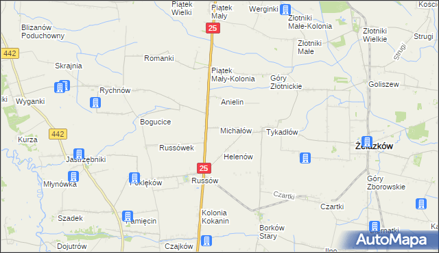 mapa Michałów gmina Żelazków, Michałów gmina Żelazków na mapie Targeo