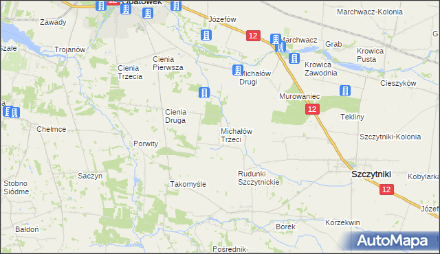 mapa Michałów Trzeci, Michałów Trzeci na mapie Targeo