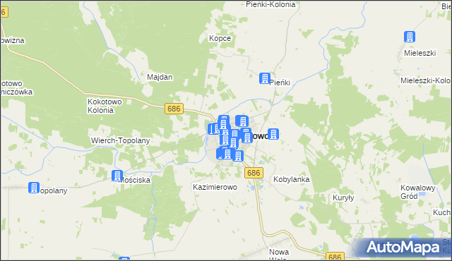 mapa Michałowo powiat białostocki, Michałowo powiat białostocki na mapie Targeo