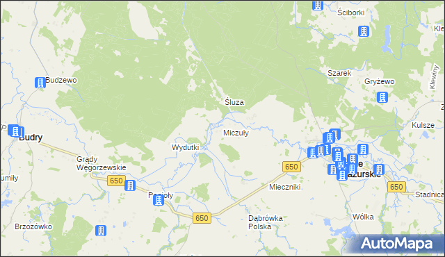 mapa Miczuły, Miczuły na mapie Targeo