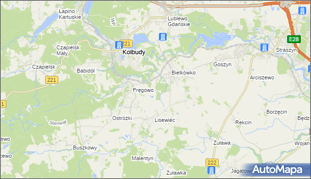 mapa Miechucińskie Chrósty, Miechucińskie Chrósty na mapie Targeo