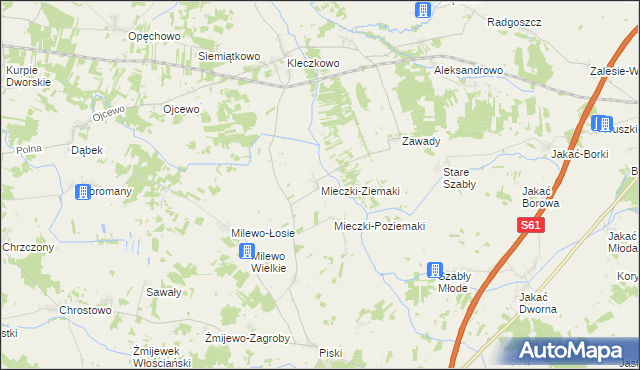 mapa Mieczki-Ziemaki, Mieczki-Ziemaki na mapie Targeo