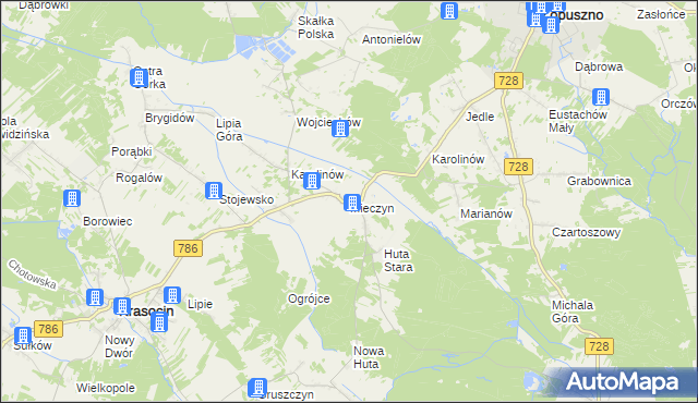 mapa Mieczyn, Mieczyn na mapie Targeo