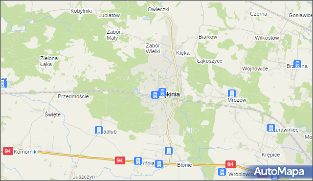mapa Miękinia powiat średzki, Miękinia powiat średzki na mapie Targeo