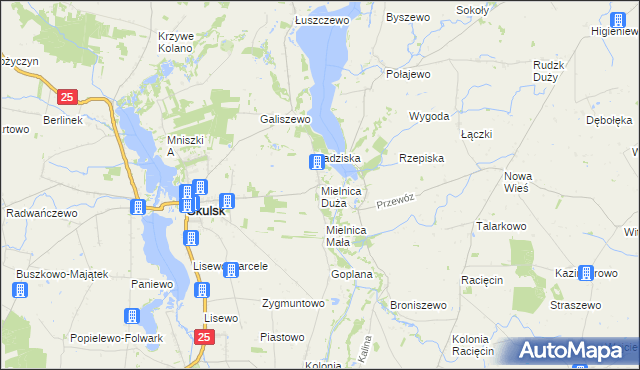 mapa Mielnica Duża, Mielnica Duża na mapie Targeo