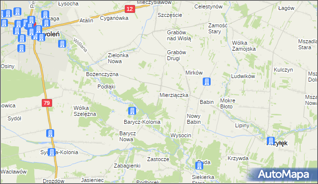 mapa Mierziączka, Mierziączka na mapie Targeo