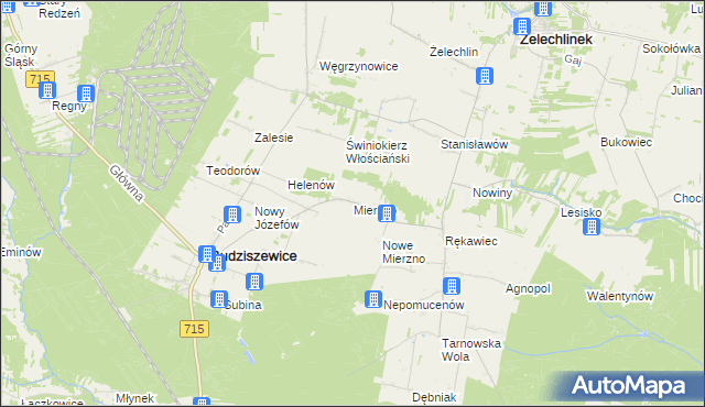 mapa Mierzno, Mierzno na mapie Targeo