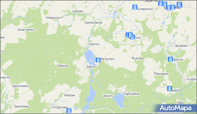 mapa Mierzynko, Mierzynko na mapie Targeo