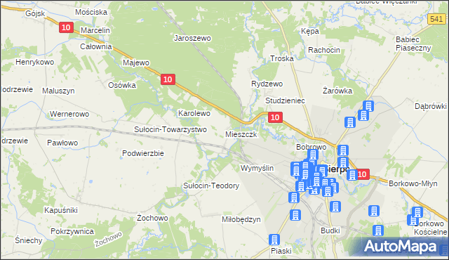 mapa Mieszczk, Mieszczk na mapie Targeo