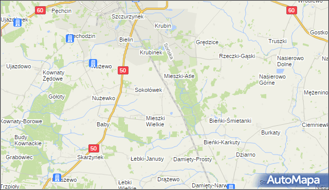 mapa Mieszki-Różki, Mieszki-Różki na mapie Targeo