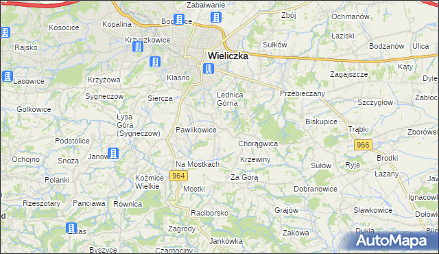 mapa Mietniów, Mietniów na mapie Targeo