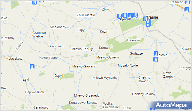 mapa Milewo-Szwejki, Milewo-Szwejki na mapie Targeo