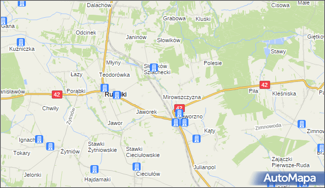mapa Mirowszczyzna, Mirowszczyzna na mapie Targeo