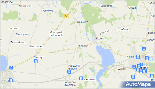 mapa Młodocin, Młodocin na mapie Targeo