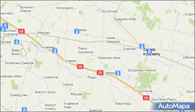 mapa Młotkowo-Wieś, Młotkowo-Wieś na mapie Targeo