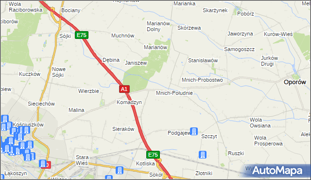 mapa Mnich-Południe, Mnich-Południe na mapie Targeo