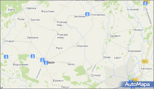 mapa Mojnowo, Mojnowo na mapie Targeo