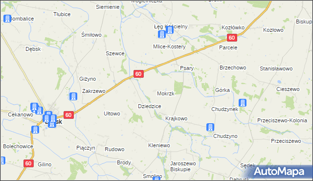 mapa Mokrzk, Mokrzk na mapie Targeo