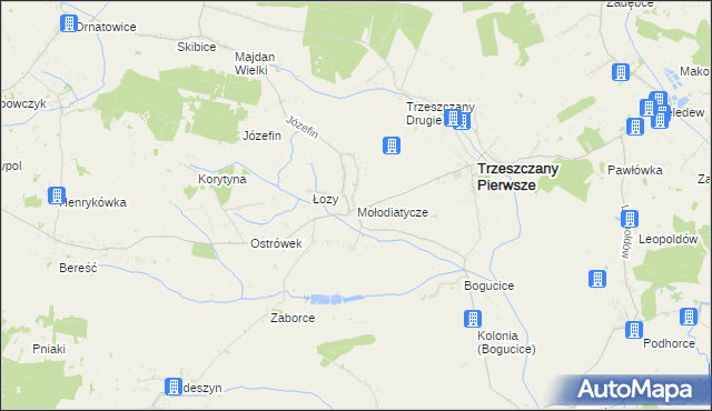 mapa Mołodiatycze, Mołodiatycze na mapie Targeo
