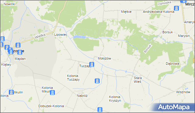 mapa Mołożów, Mołożów na mapie Targeo