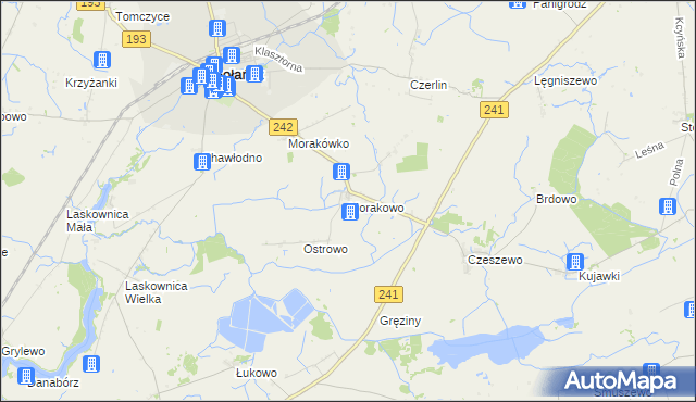 mapa Morakowo, Morakowo na mapie Targeo