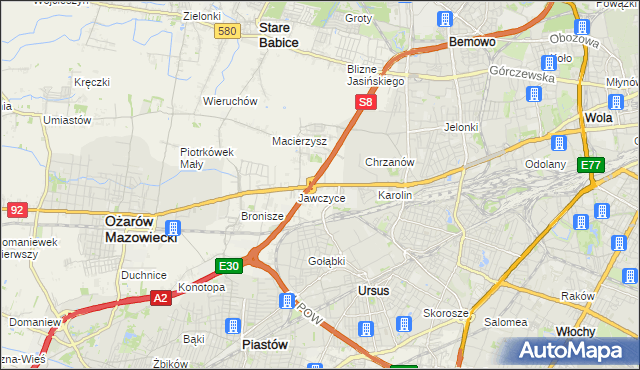 mapa Mory gmina Ożarów Mazowiecki, Mory gmina Ożarów Mazowiecki na mapie Targeo