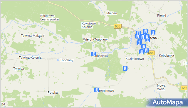 mapa Mościska gmina Michałowo, Mościska gmina Michałowo na mapie Targeo