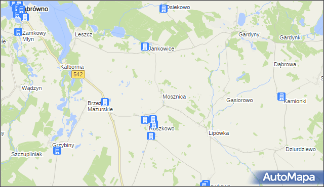 mapa Mosznica, Mosznica na mapie Targeo